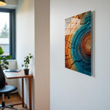 Tavion Vertical Glass Wall Art - Tempered Glass Rectangular Wall Decor