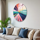 Nebula Round Glass Wall Art - Tempered Glass Circle Wall Decor