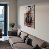 Silent Witness Vertical Glass Wall Art - Tempered Glass Rectangular Wall Decor