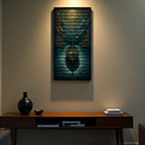 Abyssal Symmetry – 3D Carved Wood Wall Art - Textured Vertical Wall Decor