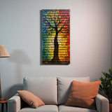 Solara – 3D Carved Wood Wall Art - Textured Vertical Wall Decor - Tree Of Life