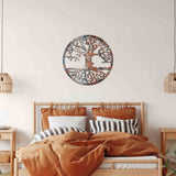 Old Tree Vibrant 3D Metal Wall Art – Laser Cut, UV Printed & Powder Coated Colorful Decor