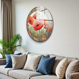 Trinity Round Glass Wall Art - Tempered Glass Circle Wall Decor