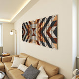 Relic – 3D Carved Wood Wall Art - Textured Horizontal Wall Decor