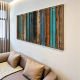 Artelis – 3D Carved Wood Wall Art - Textured Horizontal Wall Decor