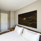 End Of The Day – 3D Carved Wood Wall Art - Textured Horizontal Wall Decor
