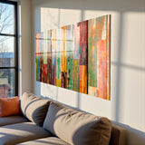 Wood Beauty Panoramic Tempered Glass Wall Art - Horizontal Rectangular Wall Decor