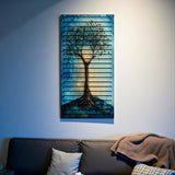 Nocturne – 3D Carved Wood Wall Art - Textured Vertical Wall Decor - Tree Of Life