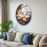 Oasis Round Glass Wall Art - Tempered Glass Circle Wall Decor