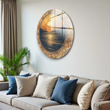 Enigma Round Glass Wall Art - Tempered Glass Circle Wall Decor