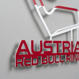 Red Bull Ring Formula One Metal Race Map – Austria Flag Wall Art