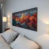 Oryza – 3D Carved Wood Wall Art - Textured Horizontal Wall Decor