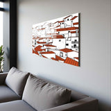 Urban Panoramic Tempered Glass Wall Art - Horizontal Rectangular Wall Decor
