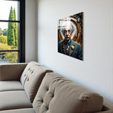 Genius Square Tempered Glass Wall Art - Abstract Design - Large Glass Decor for Living Room & Office