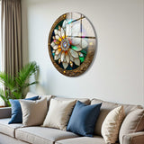 Aurora Round Glass Wall Art - Tempered Glass Circle Wall Decor