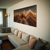 Mureya – 3D Carved Wood Wall Art - Textured Horizontal Wall Decor