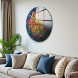 Fracta Round Glass Wall Art - Tempered Glass Circle Wall Decor