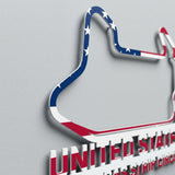 Las Vegas Strip Circuit Formula One Metal Race Map – USA Flag Wall Art