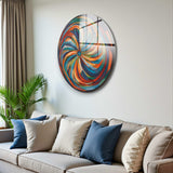Reverie Round Glass Wall Art - Tempered Glass Circle Wall Decor