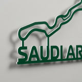 Jeddah Corniche Circuit Formula One Metal Race Map – Saudi Arabia Flag Wall Art