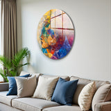 Halo Round Glass Wall Art - Tempered Glass Circle Wall Decor