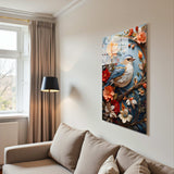 Jungle Symphony Vertical Glass Wall Art - Tempered Glass Rectangular Wall Decor