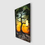 Tree Of Life Kaela Vertical Glass Wall Art - Tempered Glass Rectangular Wall Decor