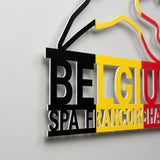 Spa-Francorchamps Formula One Metal Race Map – Belgium Flag Wall Art