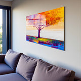 Treeegy Panoramic Tempered Glass Wall Art - Horizontal Rectangular Wall Decor