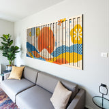 Sunday – 3D Carved Wood Wall Art - Textured Horizontal Wall Decor