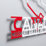 Circuit Gilles Villeneuve Formula One Metal Race Map – Canada Flag Wall Art