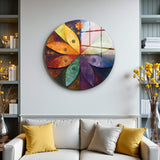 Spectra Round Glass Wall Art - Tempered Glass Circle Wall Decor