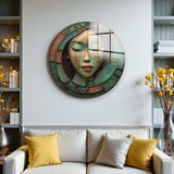 Monolith Round Glass Wall Art - Tempered Glass Circle Wall Decor