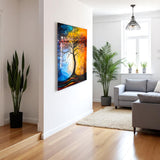 Tree Of Life Velith Vertical Glass Wall Art - Tempered Glass Rectangular Wall Decor