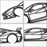 Ferrari F80 2027 Black Metal Car Wall Art