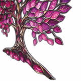 Tree Of Life Pink Lal Vibrant Metal Wall Art – Laser Cut, UV Printed & Powder Coated Colorful Decor