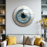 Vision Round Glass Wall Art - Tempered Glass Circle Wall Decor