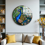 Regal Round Glass Wall Art - Tempered Glass Circle Wall Decor