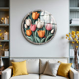 Vivid Round Glass Wall Art - Tempered Glass Circle Wall Decor