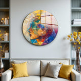 Halo Round Glass Wall Art - Tempered Glass Circle Wall Decor