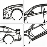 BMW M3 CS (G80) 2024 Black Metal Car Wall Art