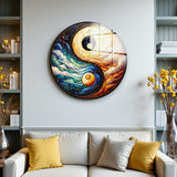 Unity Round Glass Wall Art - Tempered Glass Circle Wall Decor