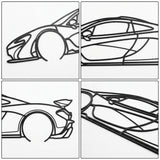 McLaren W1 2025 Black Metal Car Wall Art