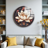 Oasis Round Glass Wall Art - Tempered Glass Circle Wall Decor