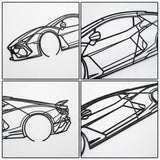 Lamborghini Revuelto 2024 Black Metal Car Wall Art