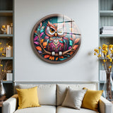 Nightfall Round Glass Wall Art - Tempered Glass Circle Wall Decor