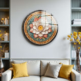 Nexus Round Glass Wall Art - Tempered Glass Circle Wall Decor