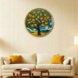 Prosper Tree Of Life, Tempered Glass Round Wall Art - Tempered Glass Circle Wall Decor