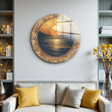 Enigma Round Glass Wall Art - Tempered Glass Circle Wall Decor