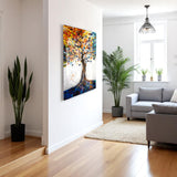 Tree Of Life Talyra Vertical Glass Wall Art - Tempered Glass Rectangular Wall Decor